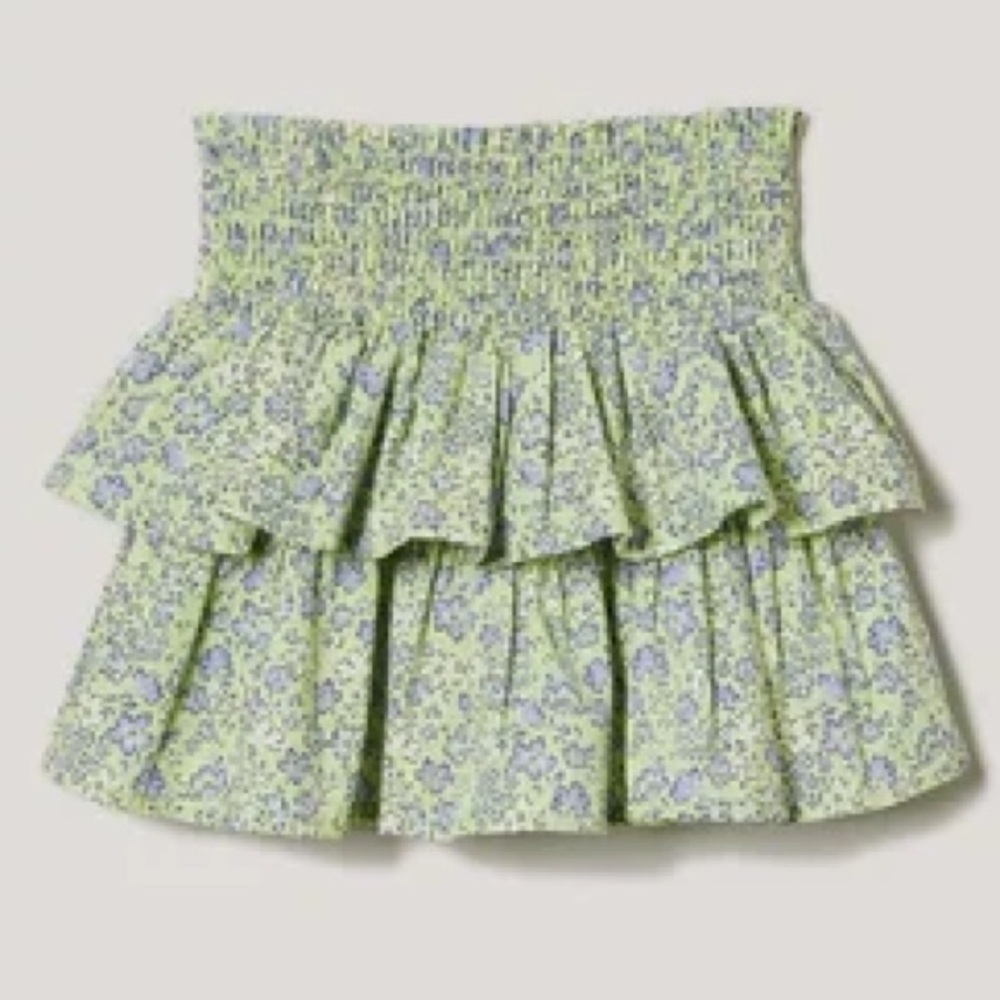 Joe Fresh Toddler Girl Floral Smocked Stretch Waist Tiered Ruffle Mini Skirt